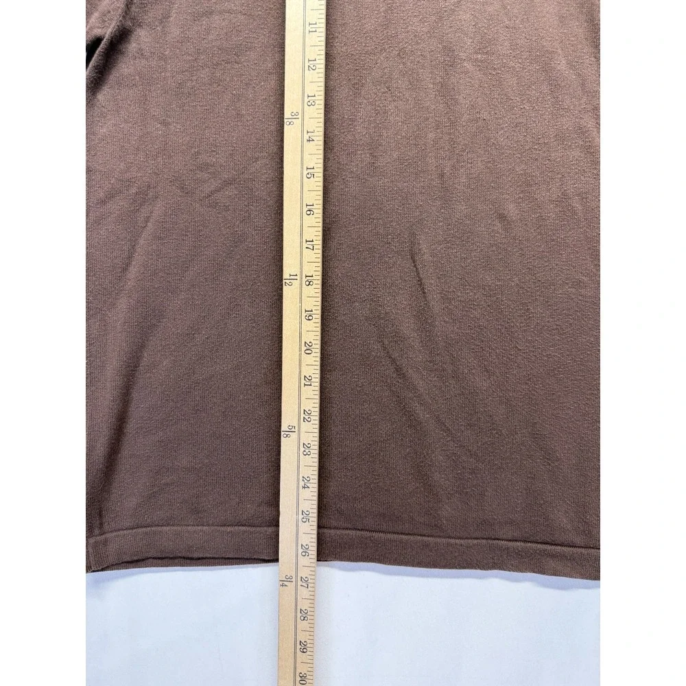 Banana Republic Polo Shirt Mens Medium Brown Cotton Performance‎ Golf Tennis